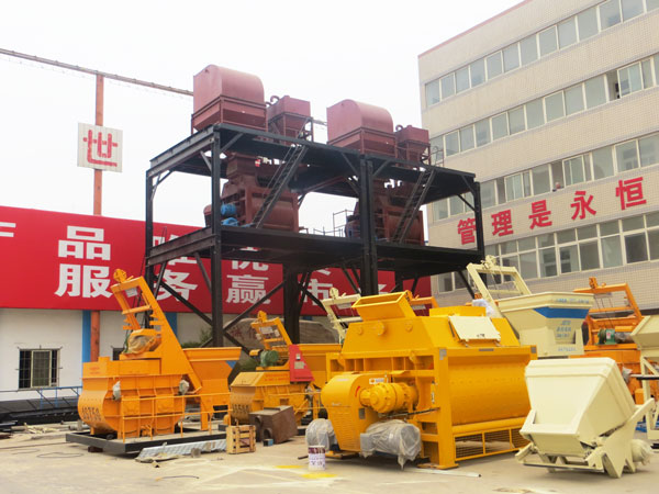 SICOMA twin shaft concrete mixer