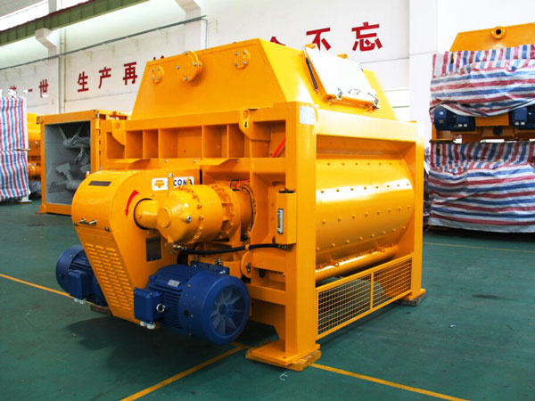 twin shaft compulsory concrete mixer