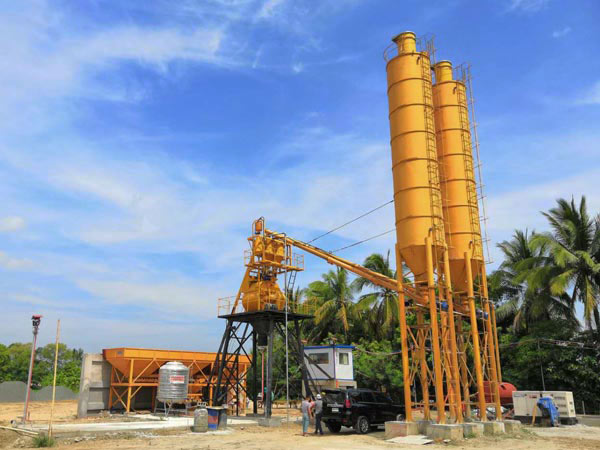 stationary concrete batching plant