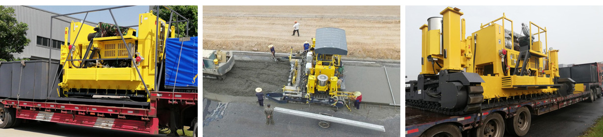 Aimix concrete paving machine worked in Thailand