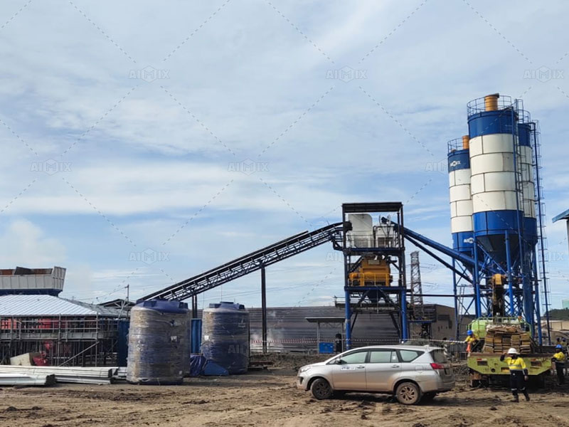 AJ120-belt-type-concrete-batching-plant