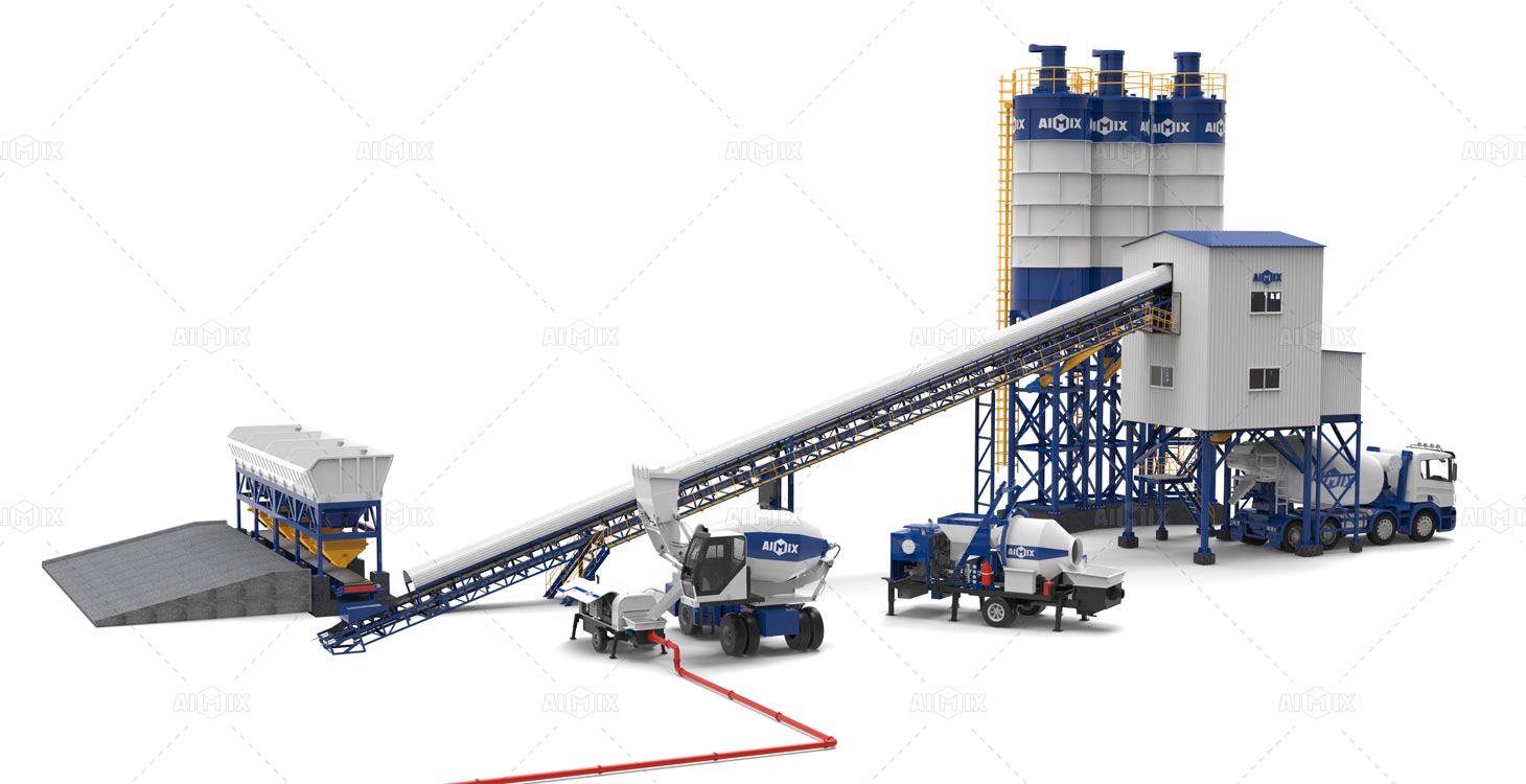 AJ-120 concrete batching plant