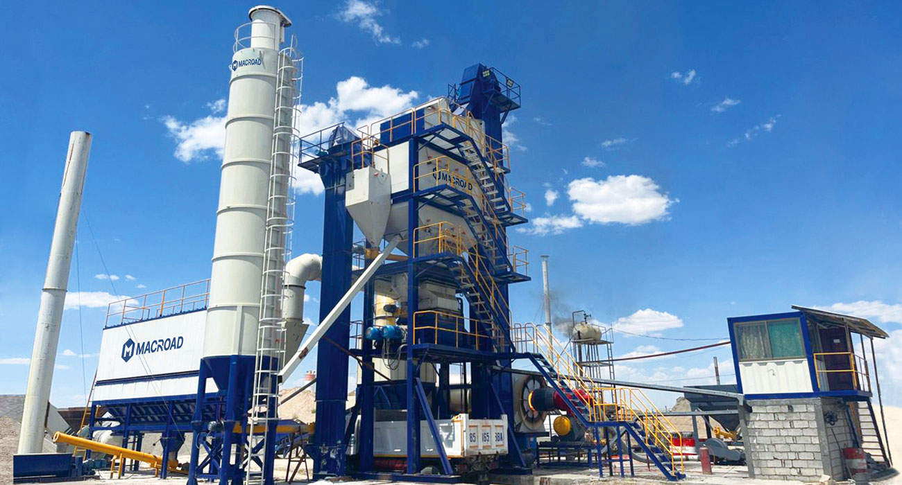 ALQ120 asphalt batching plant stationary Powers Uzbekistan Highway Milestone